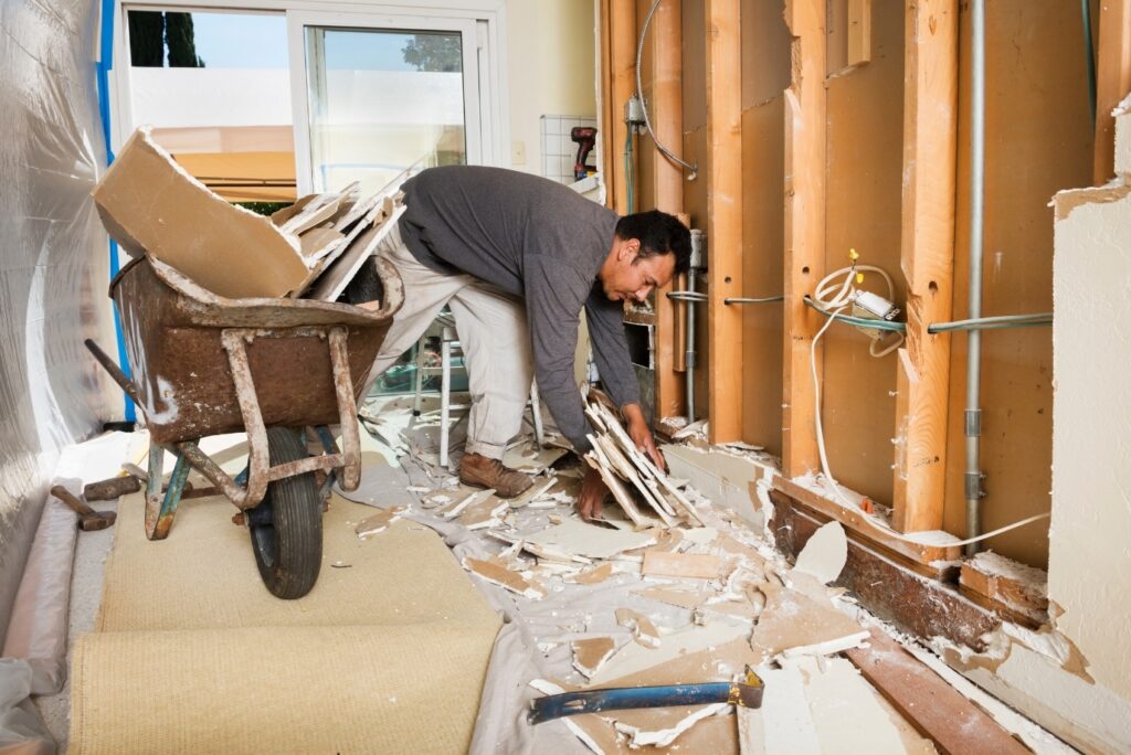 Partial house demolition